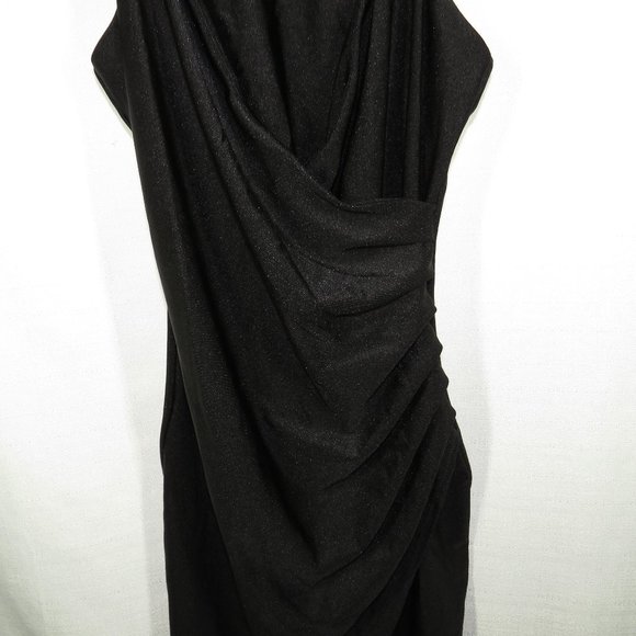 Halara Black Shirred V-Neck Bodycon Mini Dress - Picture 6 of 9